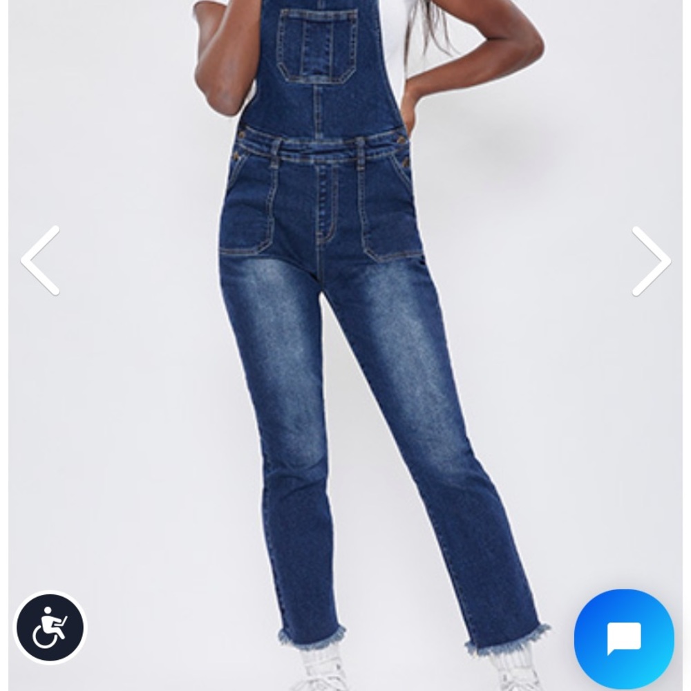 Junior denim overalls